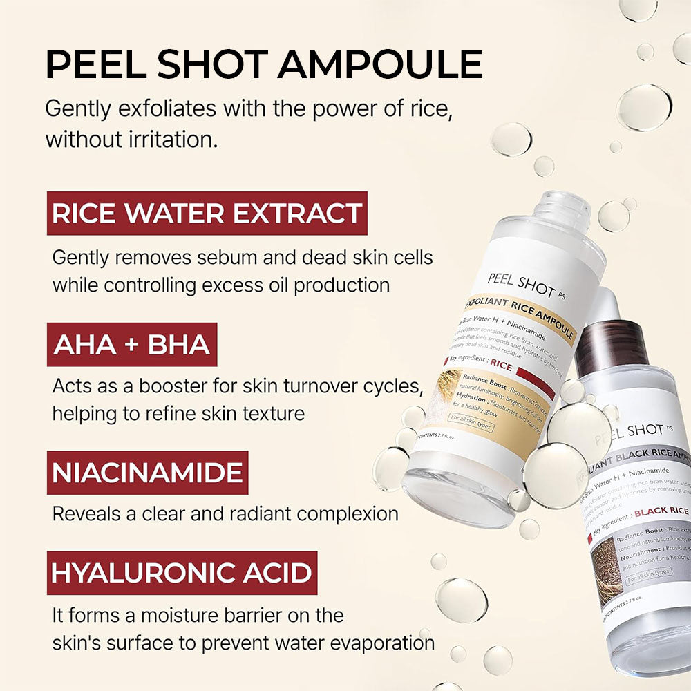 Peel Shot Glow Rice Ampoule Duo
